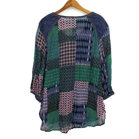 Aratta Silent Journey Patchwork  Print Blouse - Picture 3 of 3
